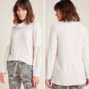 Anthropologie SATURDAY SUNDAY Rachel Turtleneck Balloon Sleeves Sweater